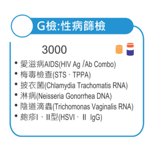 G檢：性病篩檢